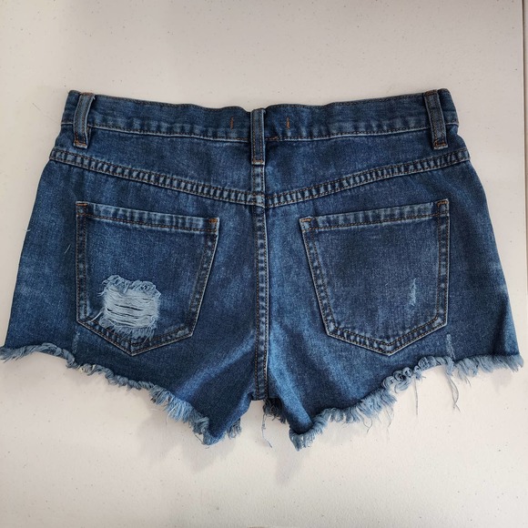 Free People Loving Good Vibrations Shorts Raw Hem Size 25 - Picture 5 of 6